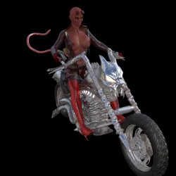 HELLGIRL SEXY RIDES HER HELLBIKE