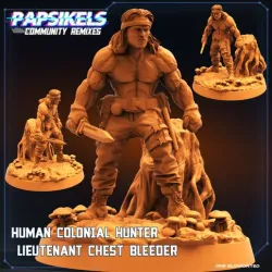 HUMAN COLONIAL HUNTER LIEUTENANT CHEST BLEEDER MACHETE