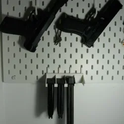 Ikea Skadis airsoft glock magazine support x4