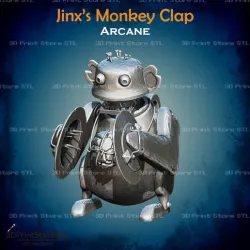 Jinx Monkey Clap From Arcane - Fan Art 3D print model