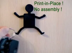 Key Hanger, printed-in-place, no support