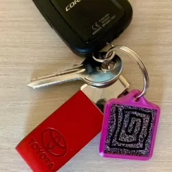 Keyring for sanitary pass QR code