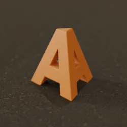 Letter A - Triangular Pyramid