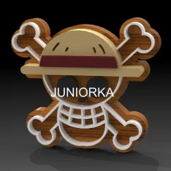Luffy Logo and Keychain - ONE PIECE