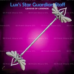 Lux Star Guardian Staff LOL league of legends - Fan Art 3D print model