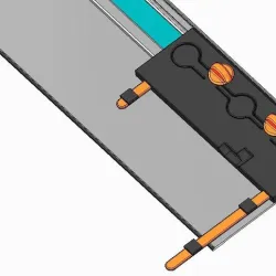 MAKITA DHS 680 Saw rail adapter, lockable guide rail support for hand-held circular saw with spring-loaded clearance compensation