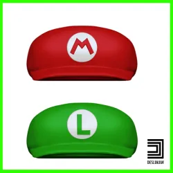 MARIO AND LUIGI KEYCHAIN HAT NINTENDO