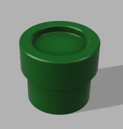 Mario warp pipe with threaded cap