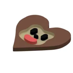 Monkey Face Heart