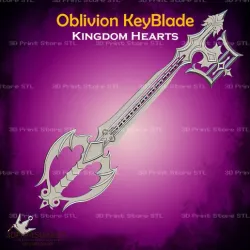 Oblivion KeyBlade From Kingdom Hearts - Fan Art 3D print model