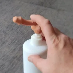 Penis for soap dispenser