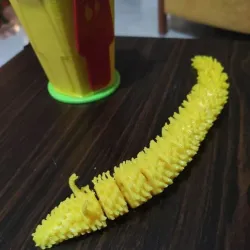 Prehistoric snake with a thousand quills and a horned head  ;-) Articulated