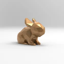 RABBIT LOW POLY ART DECO