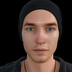 Realistic male human rigged model