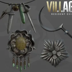 RESIDENT EVIL VILLAGE 3D MODEL DIMITRESCU DAUGHTER FULL SET 3D print model