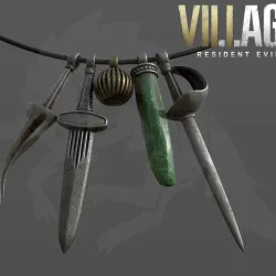 RESIDENT EVIL VILLAGE 3D MODEL DIMITRESCU NECKLACE FOR COSPLAY 3D print model