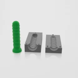 ribbed dildo with mold