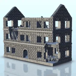 Ruin of brick building - Arabian Flames of war Bolt Action Desertic Modern Warhammer