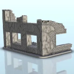 Ruin of building 13 - Flames of war Bolt Action Desertic Modern Warhammer