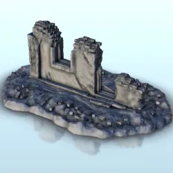 Ruins of building 2 - Flames of war Bolt Action Desertic Modern Warhammer