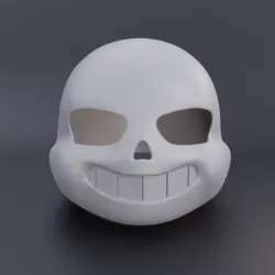 Sans Undertale helmet 3D printed model.