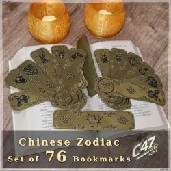 Set of Chinese Zodiac Bookmarks