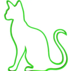 Simple cat shaped cookie cutter