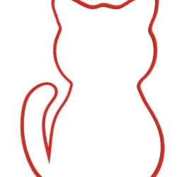 Simple cat shaped cookie cutter
