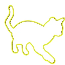 Simple cat shaped cookie cutter