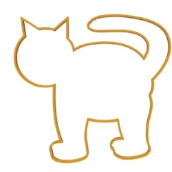 Simple cat shaped cookie cutter