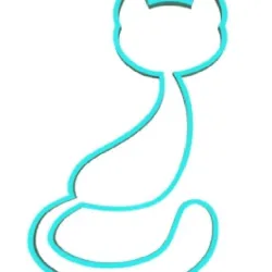 Simple cat shaped cookie cutter