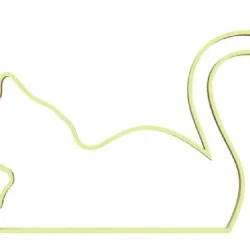 Simple cat shaped cookie cutter