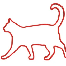 Simple cat shaped cookie cutter