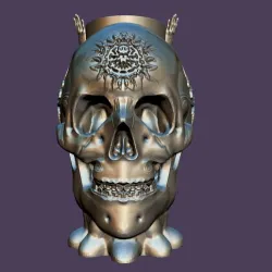 skull candle stand