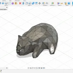 Sleeping fat gummy bear low poly