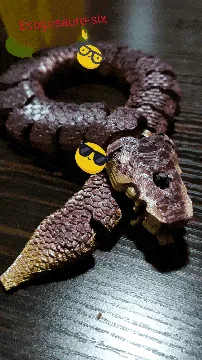 snake drago ever,  One file STL to print antistress, very easy to print, structure strong, articulated bite horned Total flexi