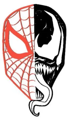 Spider man Vs Venon Silhouette - Frame