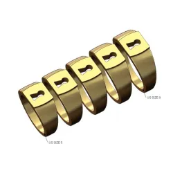 Square keyhole engraving signet ring US sizes 5to9 3D print model