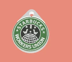 Starbucks Workers Union Keychain/Pendant