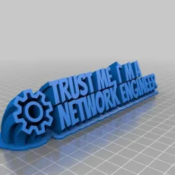 Sweeping 2-line name plate (Network Engineer)