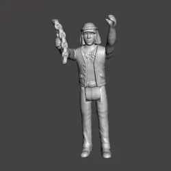 THE WARRIORS ARTICULATED KENNER CLEON 3.75 STYLE MOVIE FIGURE - Dorsey Wright .STL .OBJ