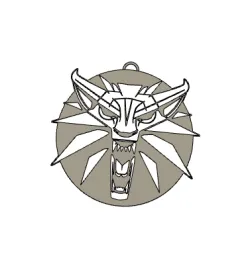 the witcher wolf keychain necklace earring