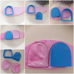 U shape Palm Tree imprint Clay/Cookie Cutter/Stamp