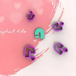Valentine Rainbow Polymer Clay Cutter | Digital STL File | 4 Sizes | 2 Cutter Versions