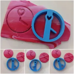Valentines or Wedding day countdown clock clay/cookie cutter