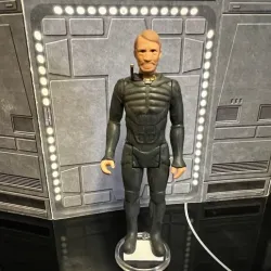 VINTAGE DUNE DR. KYNES FREMEN KENNER STYLE ACTION FIGURE, 3.75" CUSTOM FIGURE, FRANK HERBERT BOOK.