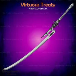 Virtuous Treaty Sword From Nier Reincarnationr - Fan Art 3D print model