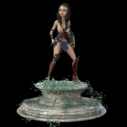 WONDER WOMAN GAL GADOT SEXY ACTION CARTOONIZED