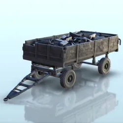 Wood log cart - Flames of war Bolt Action Empire baroque Age of Sigmar Modern Warhammer