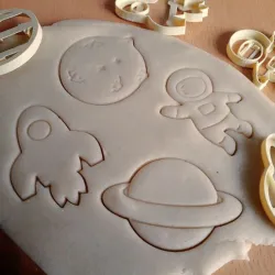 x4 Espaciales galácticos viaje - cortante galletas masa nasa